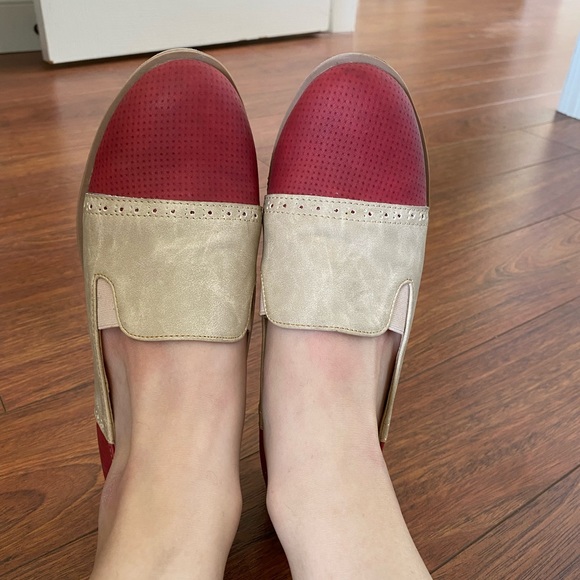 Vintage Classical Leather Oxford Inspired Flat Slip On Shoes Size 39 - Picture 9 of 12